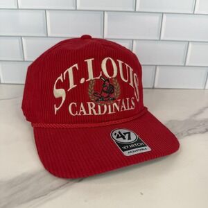 St. Louis Cardinals Corduroy Hat Cap Snap Back One Size‎ Red 47 Hitch Baseball